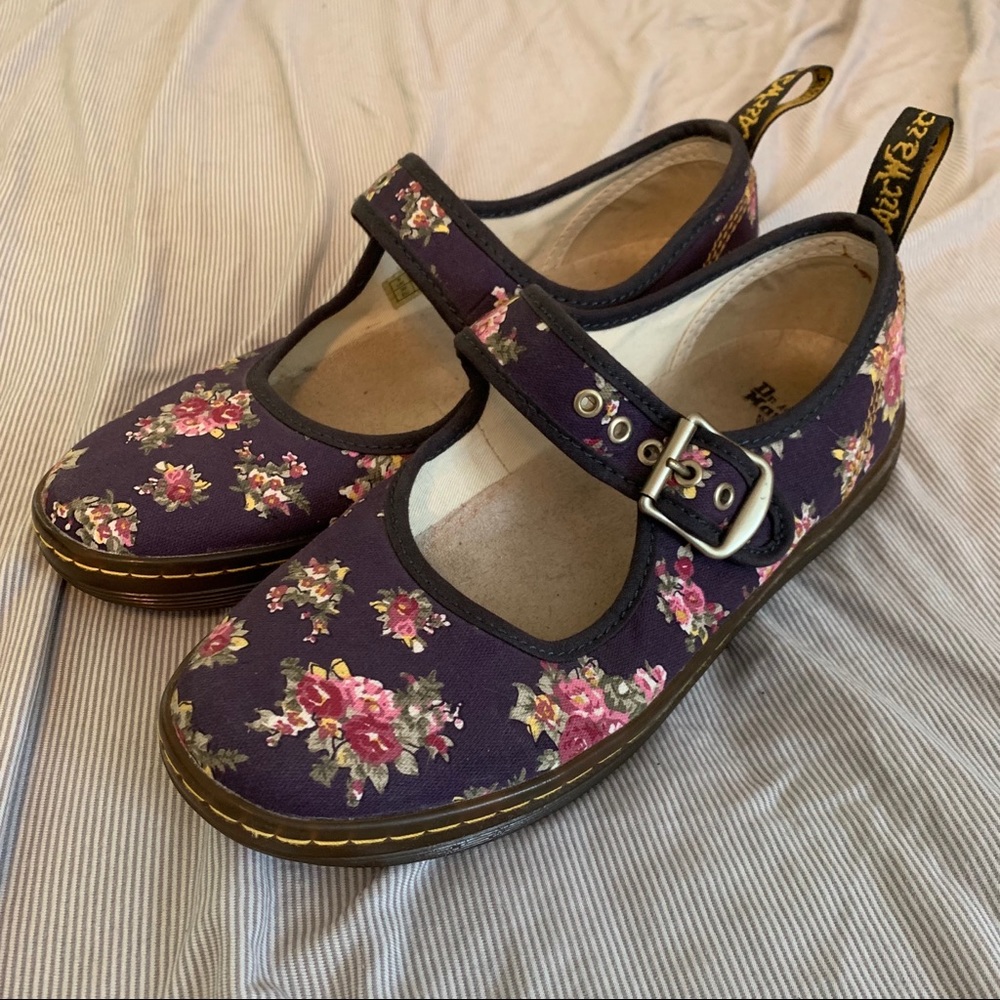 Dr. Martens Floral Mary Janes - Size 8